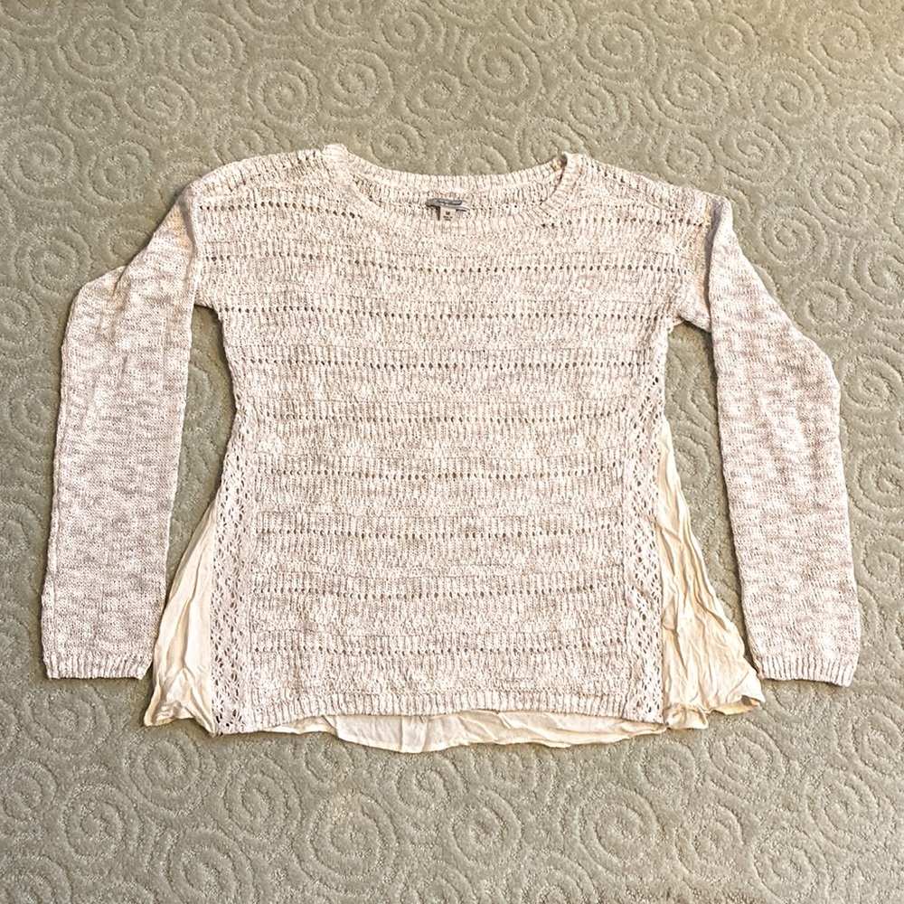 2/20 Lucky Brand Mixed Knit Top